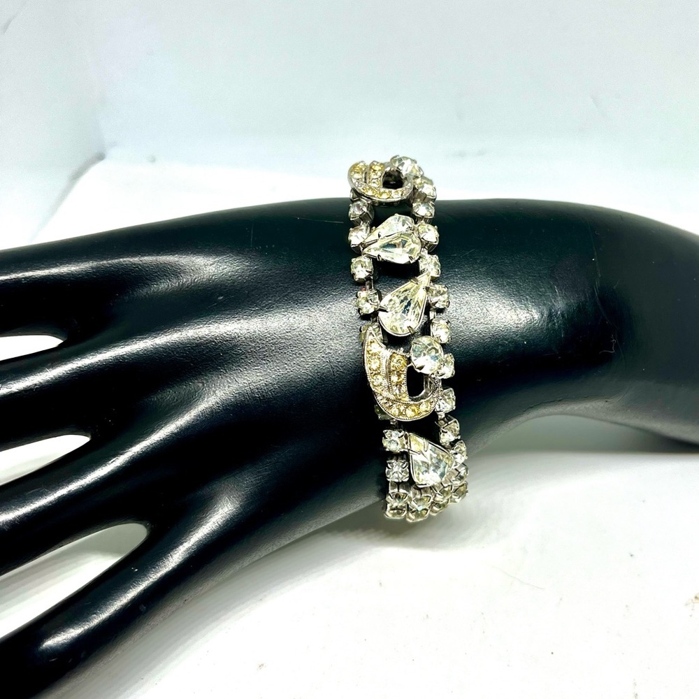 Vintage Weiss Rhinestone Bracelet